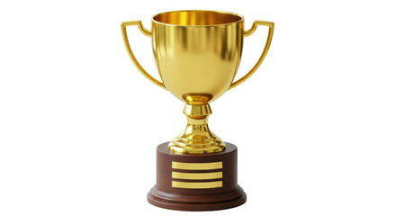 Isolated Golden Trophy Cup