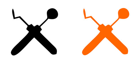 Dental clinic elements - thin line web icon set. Outline icons collection. Simple vector illustration