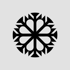 abstract snowflake vector