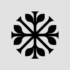 abstract snowflake vector