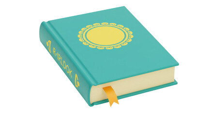 Isolated Book with Bookmark