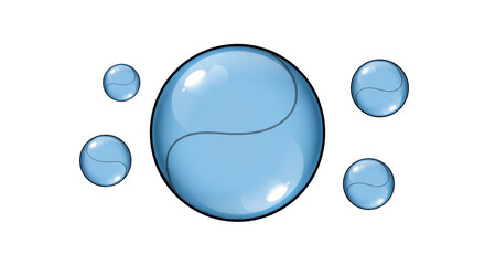 Isolated Collection of Blue Spheres