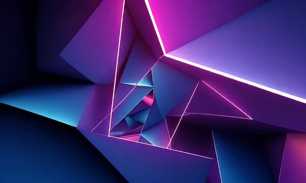 Abstract geometric shapes in vibrant, dark colors.  Interlocking, overlapping polygons create a dynamic visual effect.  High-tech, futuristic aesthetic