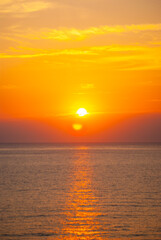 sunset in the sea