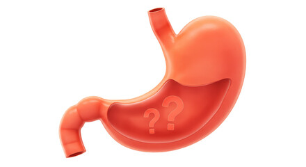 Isolated Stomach with Question Marks