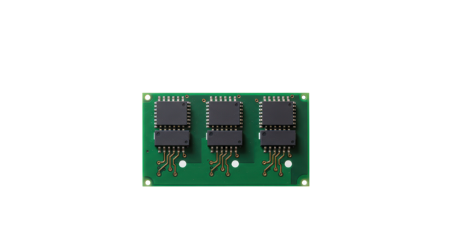 Isolated Circuit Board with Microchips