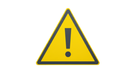 Isolated Exclamation Mark Sign