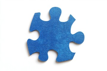 Fototapeta premium Single blue puzzle piece (1)