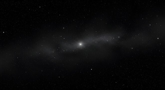 Cielo nocturno con estrellas brillando sobre fondo negro