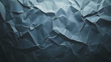 Fototapeta premium Dark Teal Crumpled Paper Texture Background
