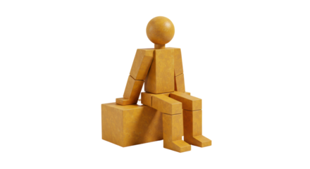 Isolated Person sitting