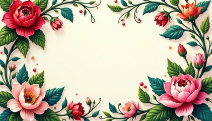 Intricate floral damask, swirling vines & leaves, elegant pattern, pattern