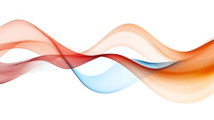 Obraz premium Abstract Colorful Waves Flowing Gracefully Across White