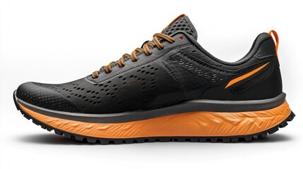 Black & Orange Trail Running Shoe