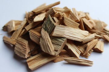 Wood Chips Smoking Texture Apricot Natural Background Design Template  
