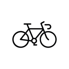 Bicycle Minimalist Line Art Icon Transportation Vehicle Concept Isolated Illustration