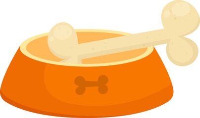 Dog bone clipart design illustration