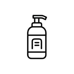 Minimalist Line Art Illustration Of A Soap Or Lotion Dispenser Bottle