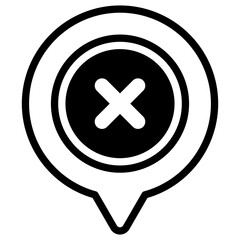 Obraz premium Error. Outlined stroke vector icon with black-filled details.