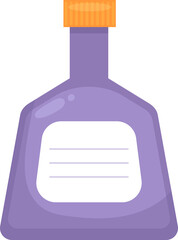 Bottle with label clipart design illustration