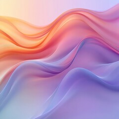 Fototapeta premium Flowing abstract patterns digital art fluid design soft color palette minimalist aesthetic