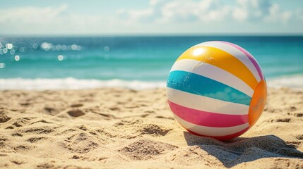 Obraz premium Beach Ball Summer Vacation Paradise of excellence in splendor beyond compare with grace in style
