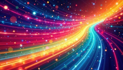 Abstract swirling colors forming a dynamic race track pattern , design element, visual