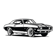 Sports  Car Silhouette Vector
