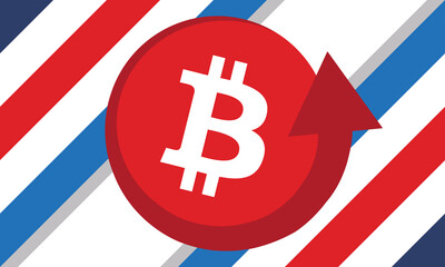 Bitcoin logo. Bitcoin Coin. Digital money. Crypto trade and Investment concept. Future technology. Creative art. Vector illustration. Poster