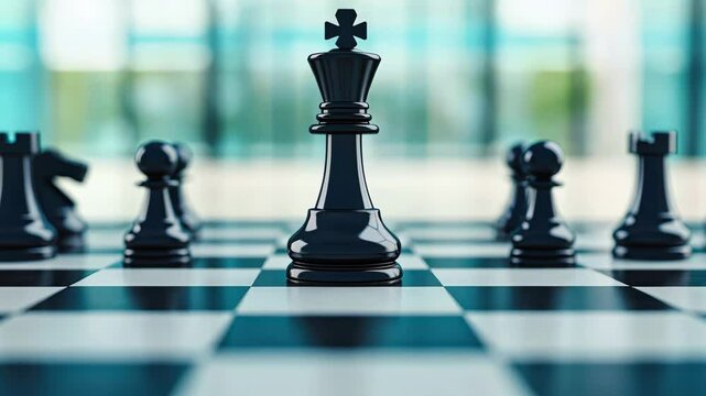 Business Navigation Strategy &ndash; Chess Concept Illustrating Vision, Power, and Progression