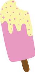 pink ice cream popsicle