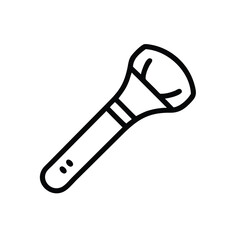 Makeup Brush Line Art Illustration For Beauty And Cosmetic Design Projects