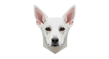 Isolated Low Poly Dog
