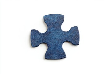 Indigo cross-shaped puzzle piece