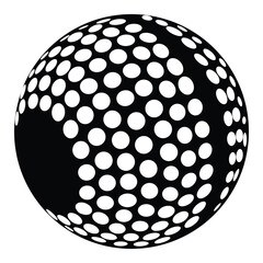hokey golf ball silhouette vector