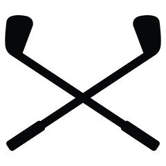 hockey stick silhouette vector