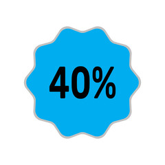 40% discount banner,minimalistic flat vector illustration,,plain background
