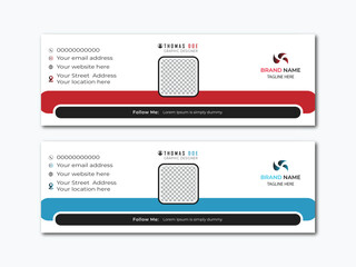 Email signature template or email footer design and personal use for your company