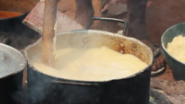 COOKING WITH CHARCOAL IN ANGOLA