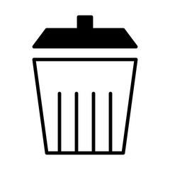 Trash Can Bin Garbage Waste Container Icon