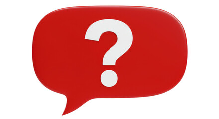 Isolated Question Mark Speech Bubble