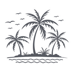 Fototapeta premium vector illustration of palm trees