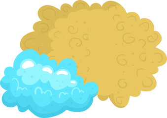 Bucket with foam clipart design illustration