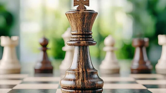Scalability and Leadership &ndash; Chessboard Symbolizing Business Structure and Expansion Tactics