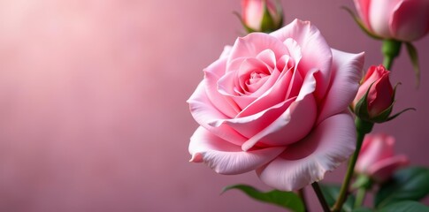 Pink rose flowers in a charming bouquet, elegant and vibrant, celebration, bouquet, petals