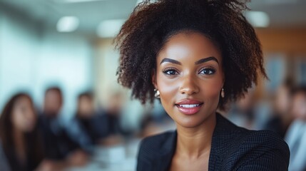 Businesswoman at conference