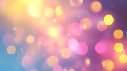 Fototapeta premium A vibrant background filled with colorful bokeh lights, creating an enchanting and dreamlike atmosphere for various creative projects.