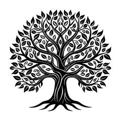 Tree vector silhouette illustration