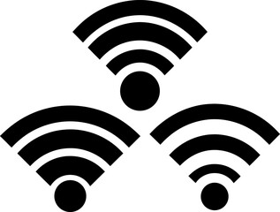 Wifi art vectors and Set of black wifi icon silhouette collections