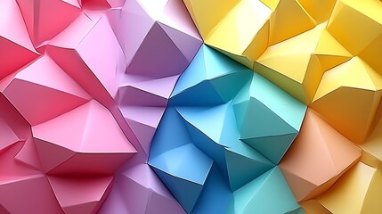 Abstract Colorful Geometric Polygonal Pattern Design